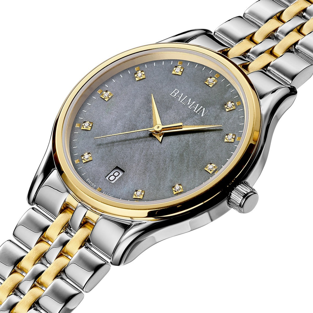 Balmain Beleganza B83523966 Grey Mother-of-Pearl Dial Women&