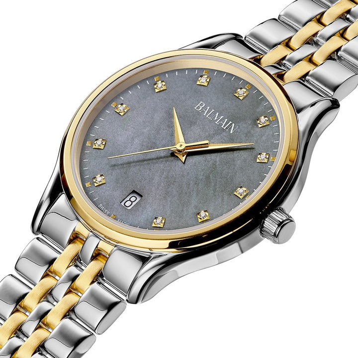 Balmain Beleganza B83523966 Grey Mother-of-Pearl Dial Women&