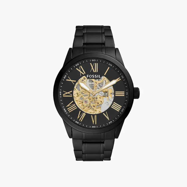 Fossil Flynn Automatic Black Stainless Steel Watch