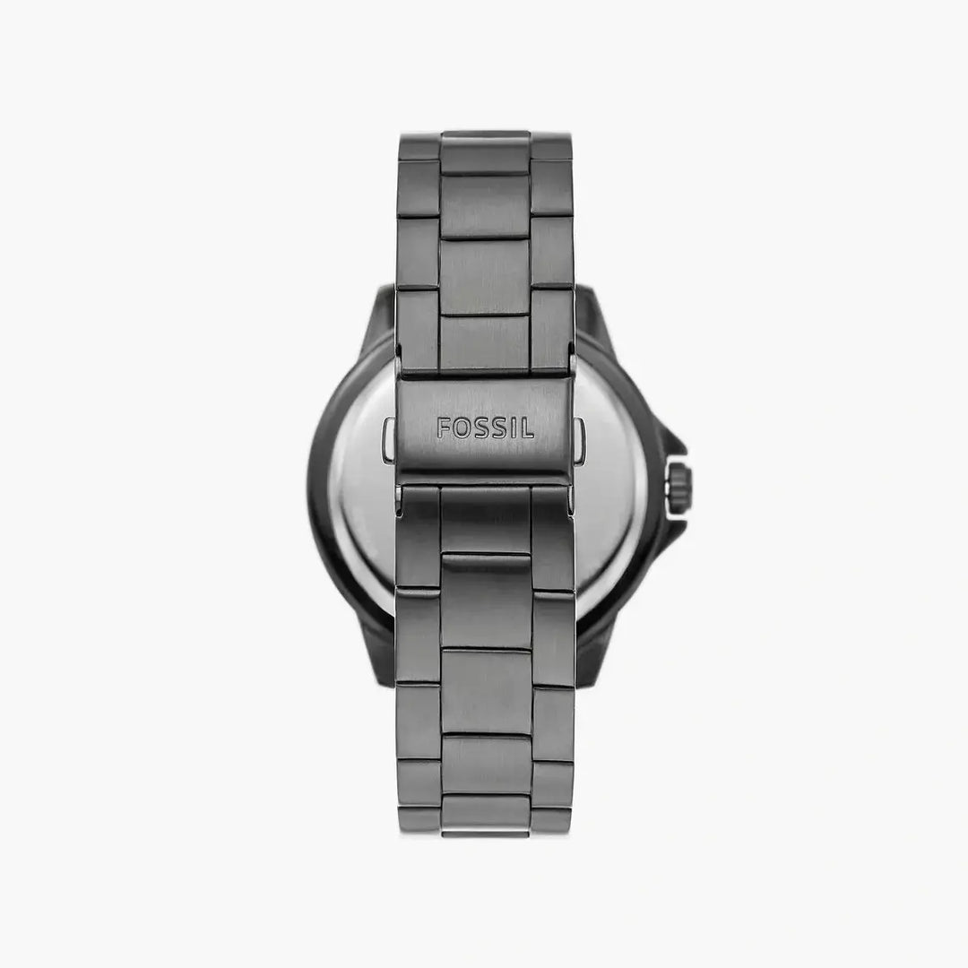 Fossil Bannon Three-Hand Date Smoke Stainless Steel Watch And Strap Box Set