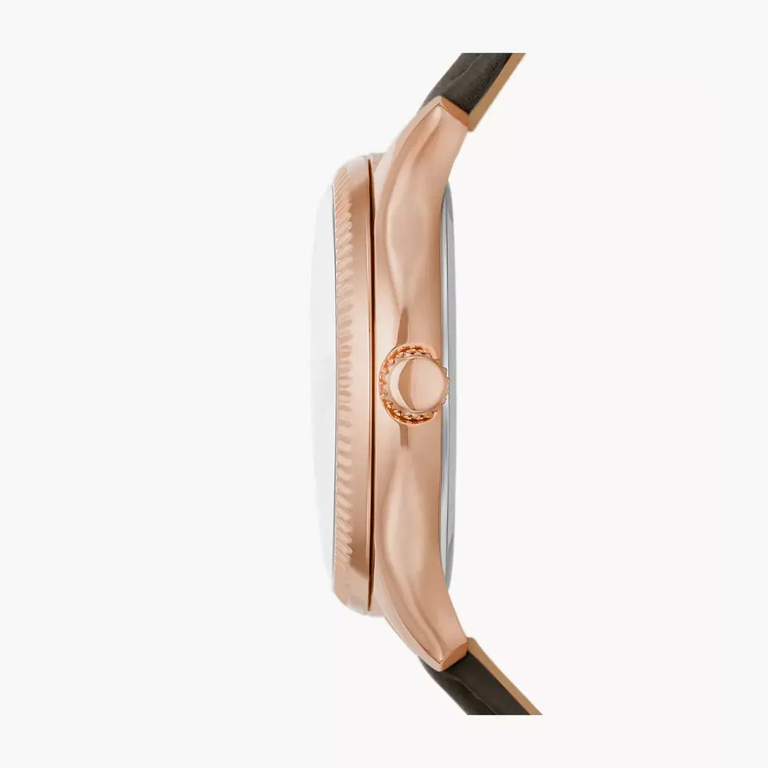 Fossil Rye Multifunction Grey Leather Watch