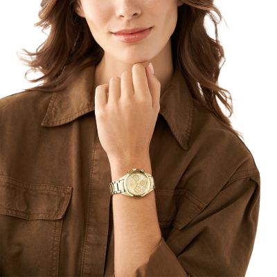 Fossil Modern Courier Chronograph Gold-Tone Stainless Steel Watch