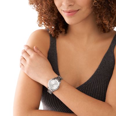 Fossil Dayle Three-Hand Stainless Steel Watch