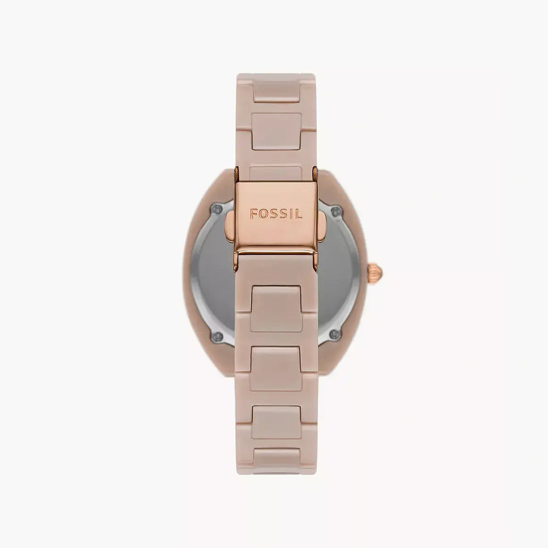 Fossil Gabby Three-Hand Date Salted Caramel Stainless Steel And Ceramic Watch