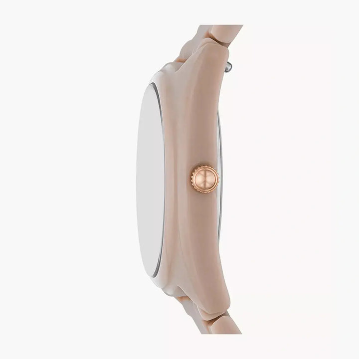 Fossil Gabby Three-Hand Date Salted Caramel Stainless Steel And Ceramic Watch