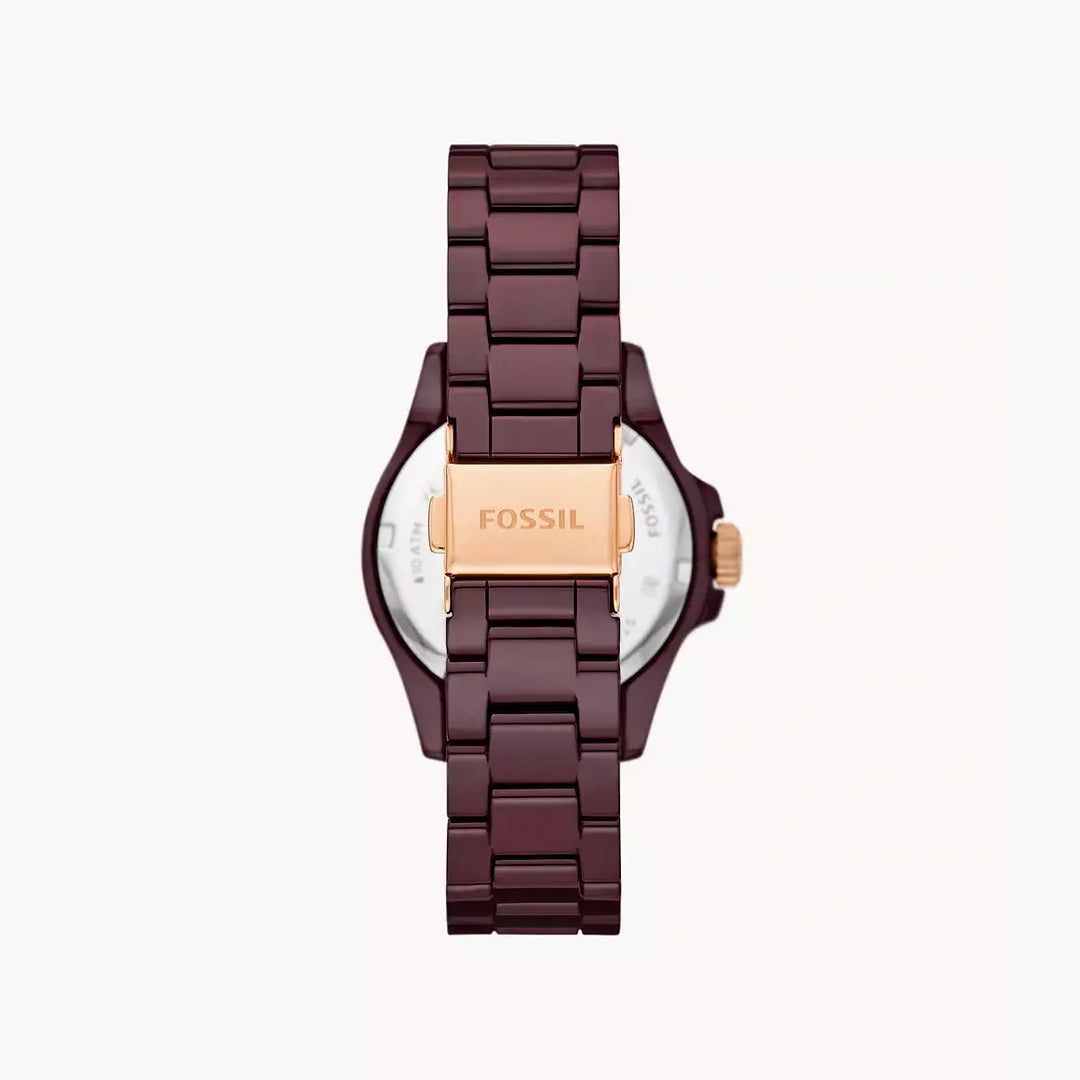 Fossil FB-01 Three-Hand Brown Ceramic Watch