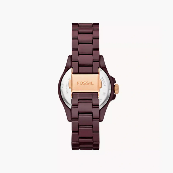 Fossil FB-01 Three-Hand Brown Ceramic Watch