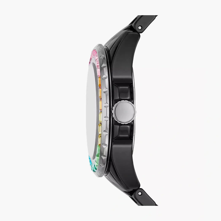 Fossil FB-01 Three-Hand Black Ceramic Watch