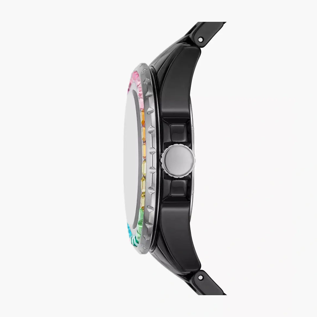 Fossil FB-01 Three-Hand Black Ceramic Watch