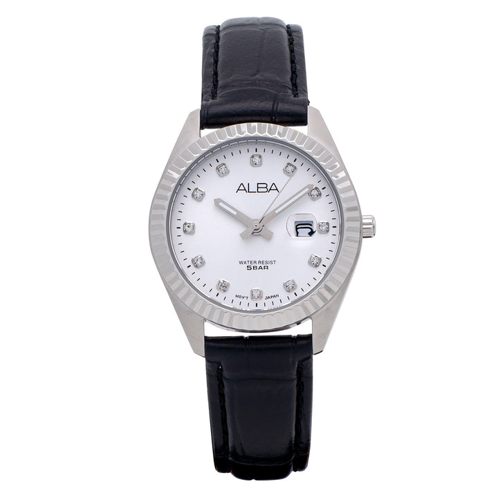 AH7T57X1 Silver-White Dial Ladies Watch