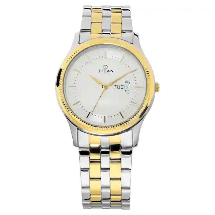 Titan Silver Dial Stainless Steel Strap Watch NP1824BM01 (DJ646)