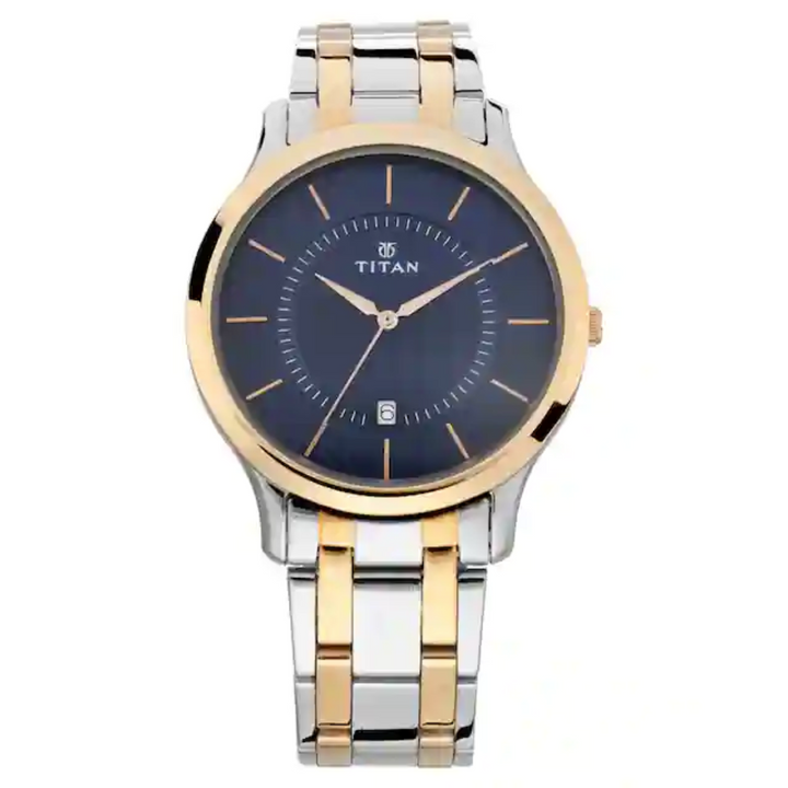 Titan Blue Dial Stainless Steel Strap Watch NP1825KM01 (DJ636)