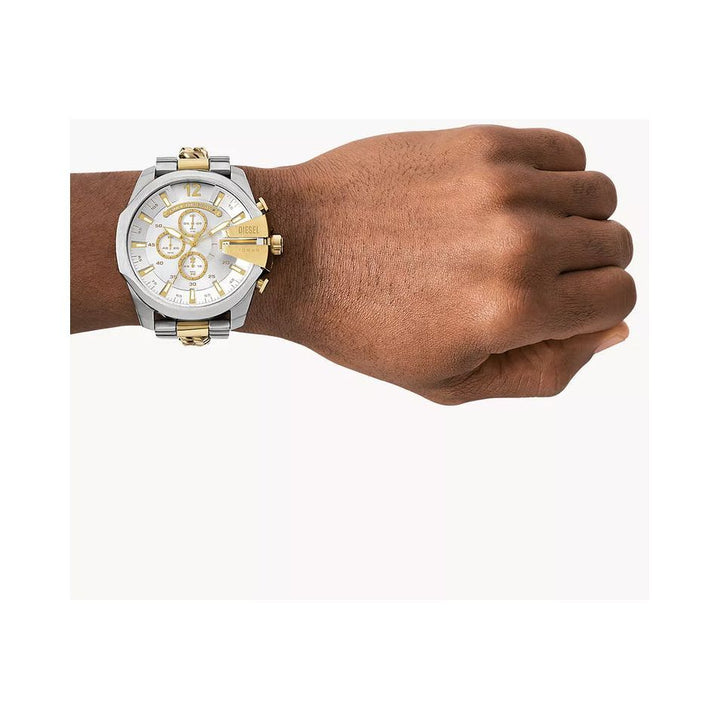 DIESEL  Mega Chief Chrono White Dial Watch DZ4672