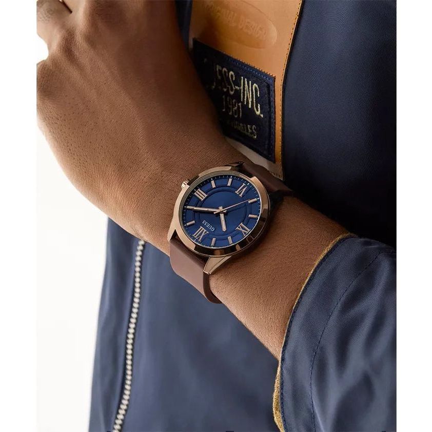 GUESS Mens Brown Tone Analog Watch GW0894G3