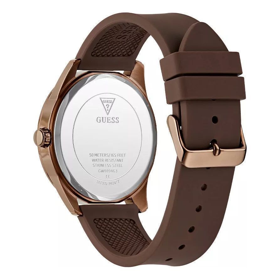 GUESS Mens Brown Tone Analog Watch GW0894G3