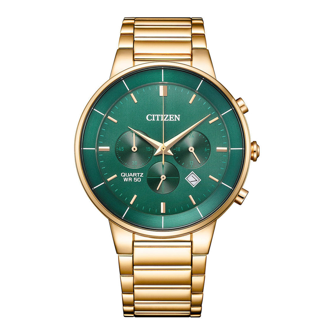 CITIZEN QUARTZ GENTS WATCH GREEN DIAL - AN8223-54X
