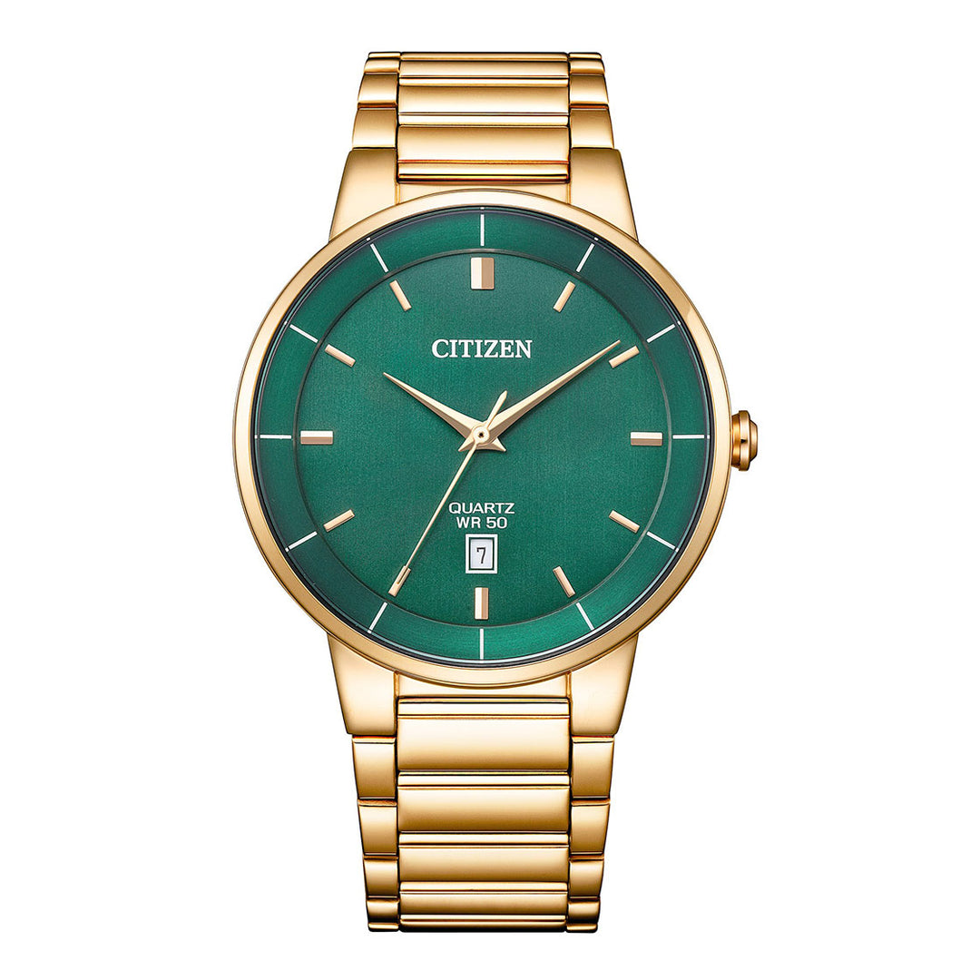 CITIZEN QUARTZ GENTS WATCH GREEN DIAL - BI5123-52X