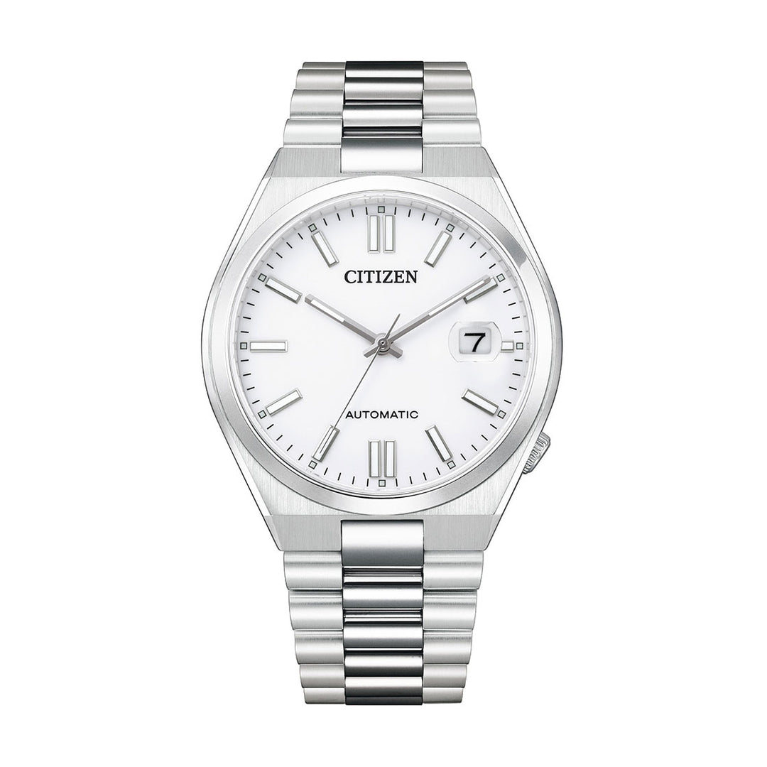 CITIZEN AUTOMATIC GENTS WATCH WHITE DIAL - NJ0150-81A