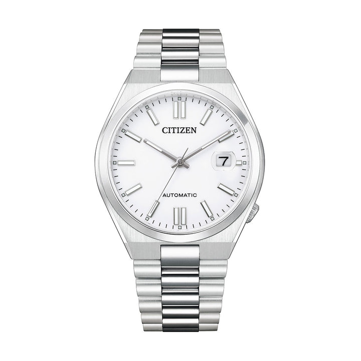 CITIZEN AUTOMATIC GENTS WATCH WHITE DIAL - NJ0150-81A