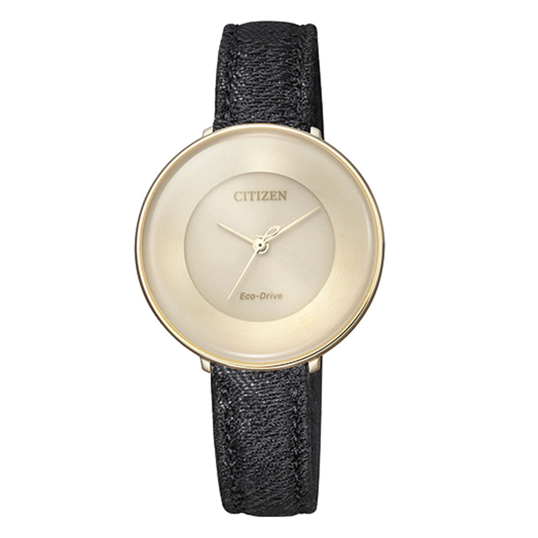 CITIZEN ECO-DRIVE LADIES WATCH CHAMPAGNE DIAL - EM0608-42X
