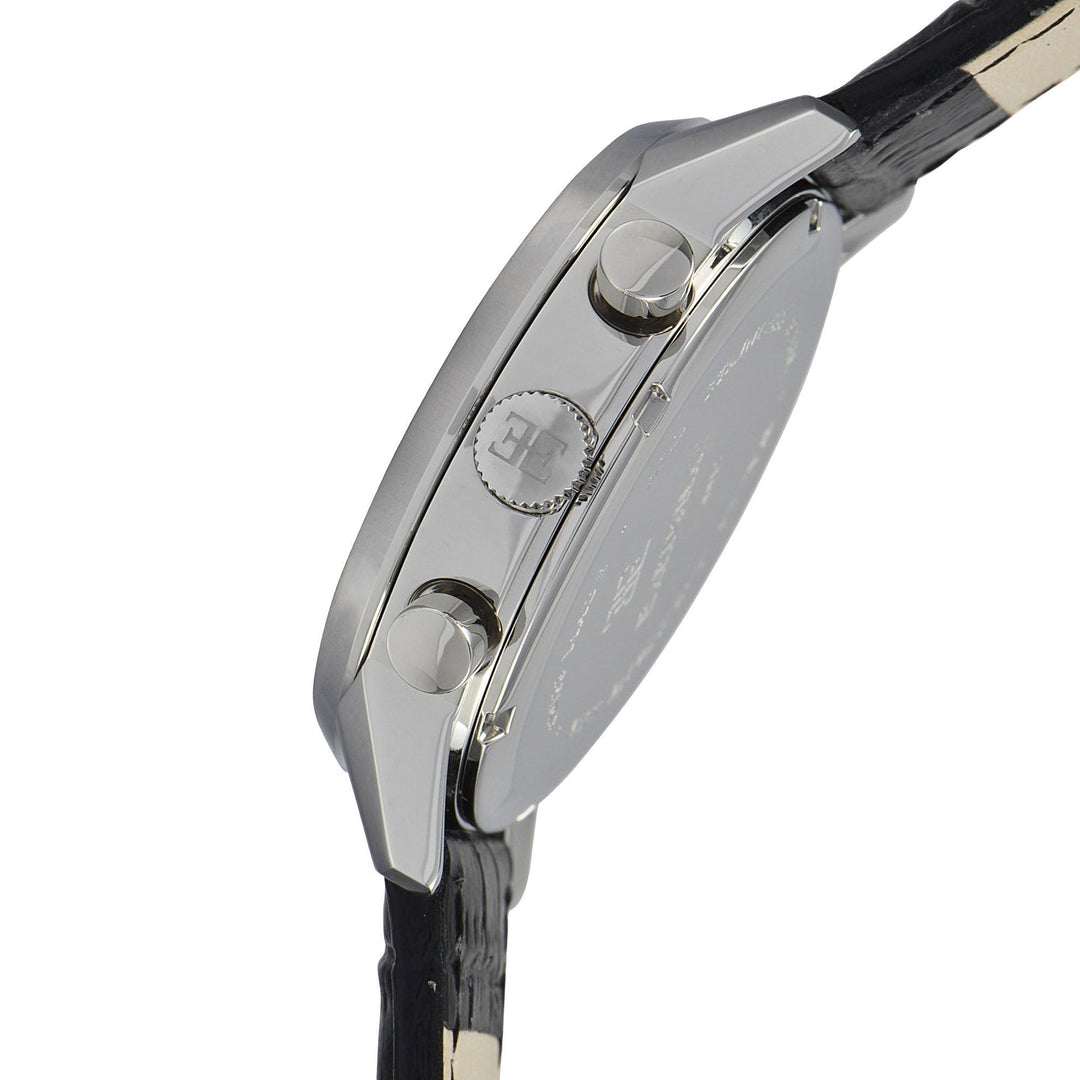 Earnshaw Officer Swiss Made Quartz 3 Hands Watches Silver Black