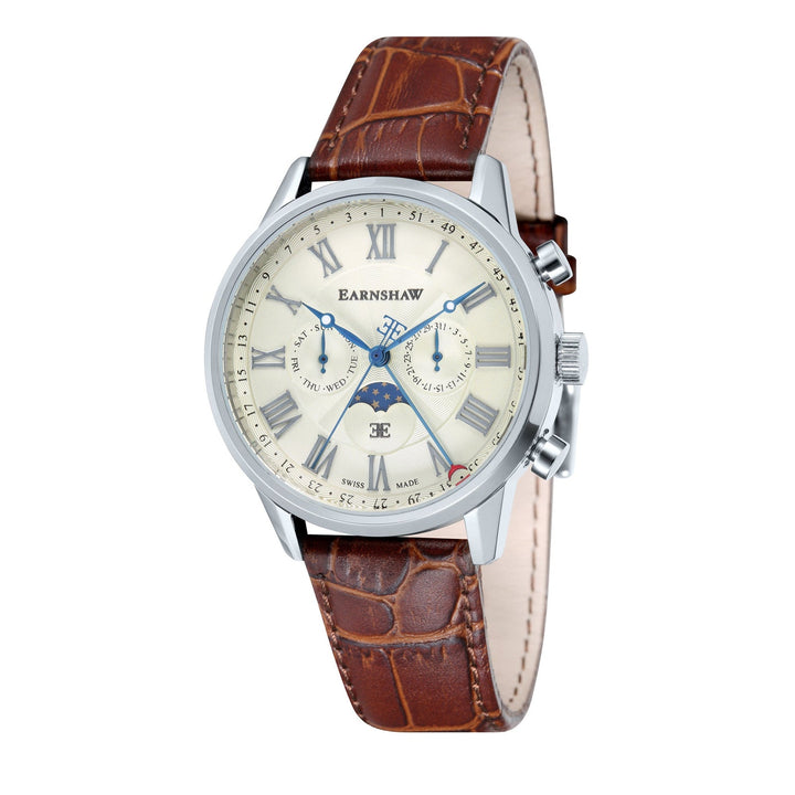 Earnshaw Officer Swiss Made Quartz 3 Hands Watches Cream