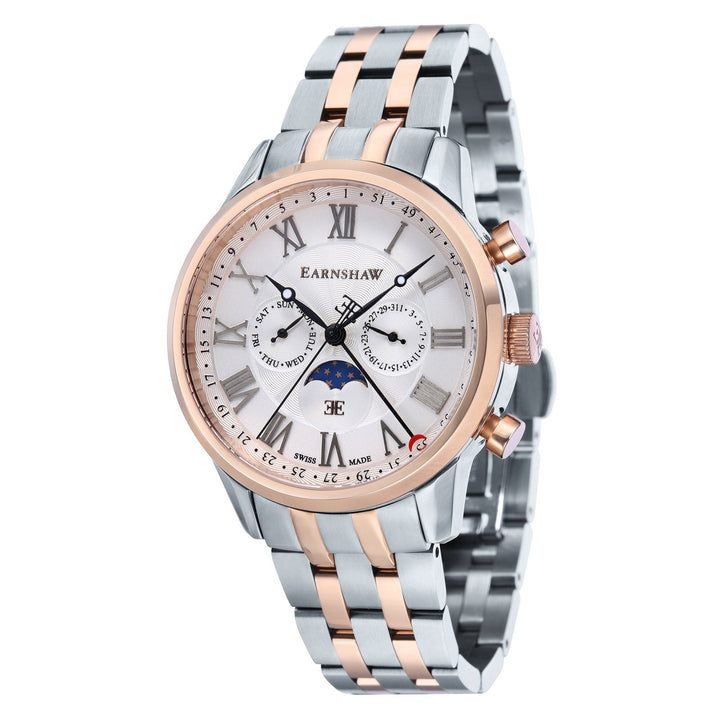 Earnshaw Officer Swiss Made Quartz 3 Hands Watches Egg Shell