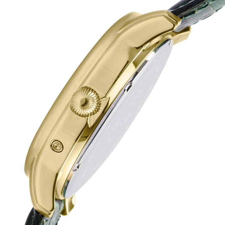 Earnshaw Longcase Swiss Made Calendar Gold Green