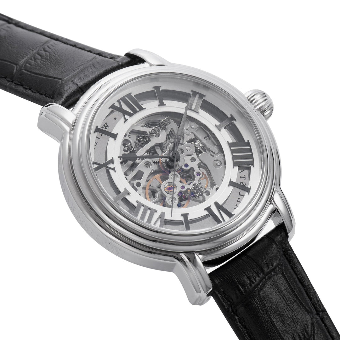 Earnshaw Longcase Skeleton Automatic Silver White