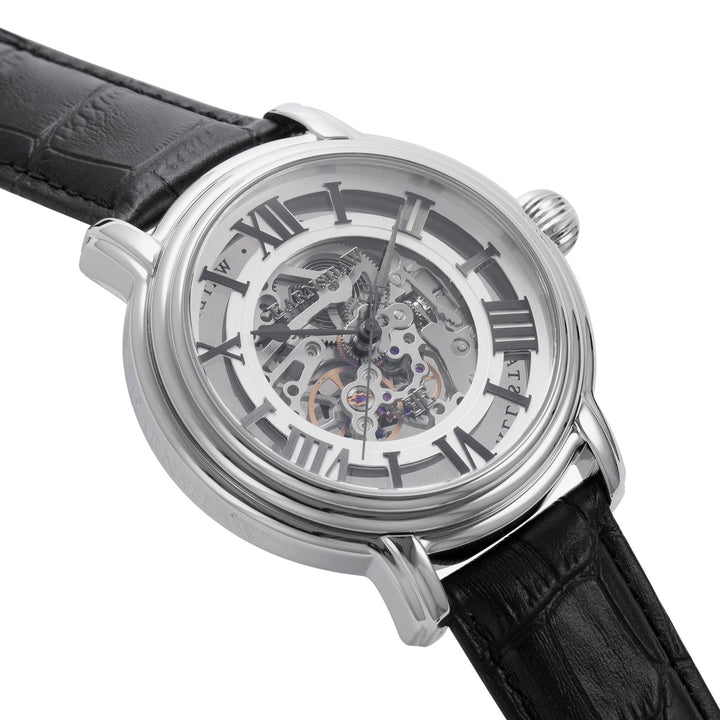 Earnshaw Longcase Skeleton Automatic Silver White