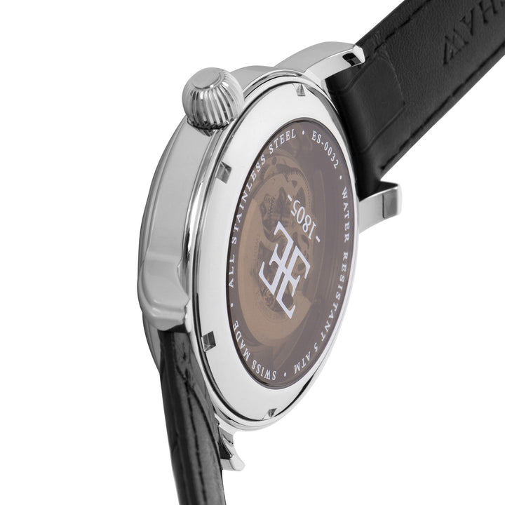 Earnshaw Longcase Skeleton Automatic Silver White