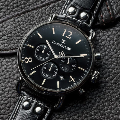 Earnshaw Investigator Chronograph Heritage Black