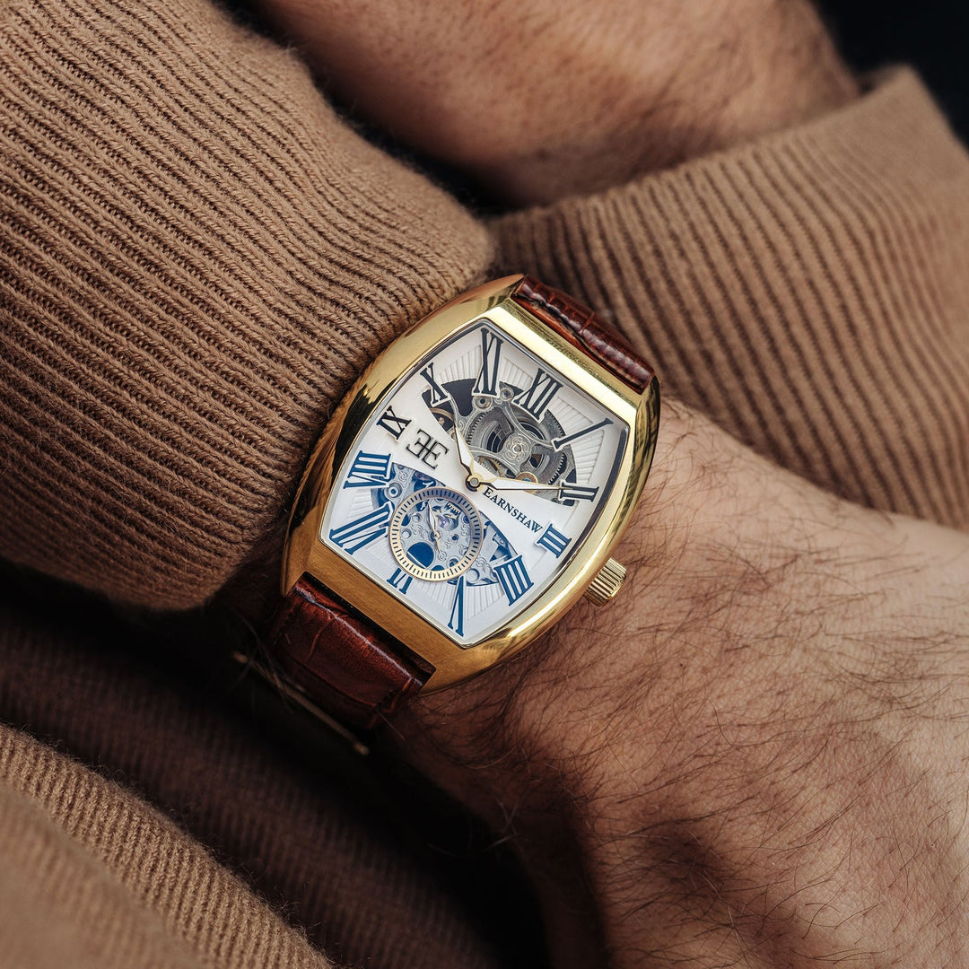 Earnshaw Holborn Skeleton Subdial Seconds Automatic Tuscany Gold