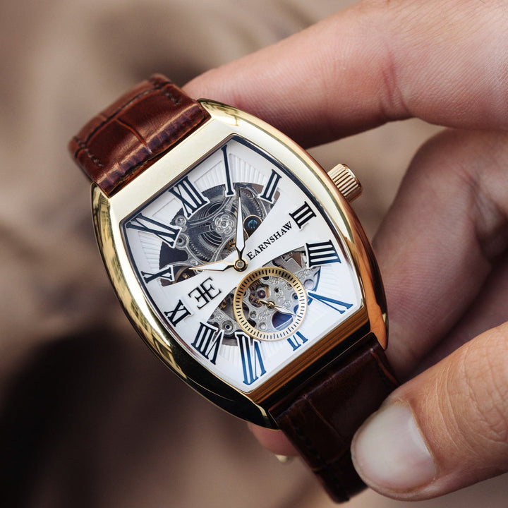 Earnshaw Holborn Skeleton Subdial Seconds Automatic Tuscany Gold