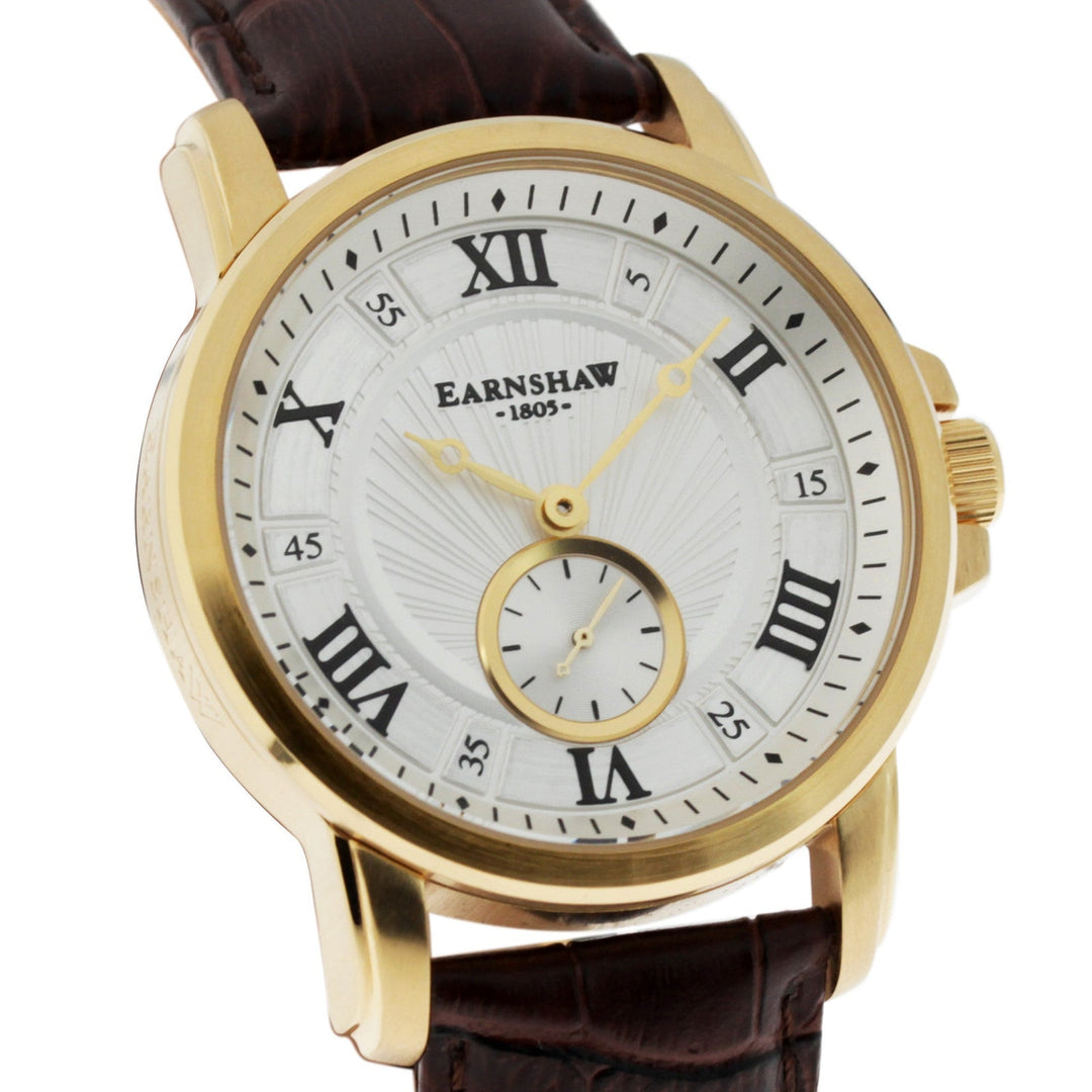 Earnshaw Fitzroy Seconds Subdial Quartz Textured White