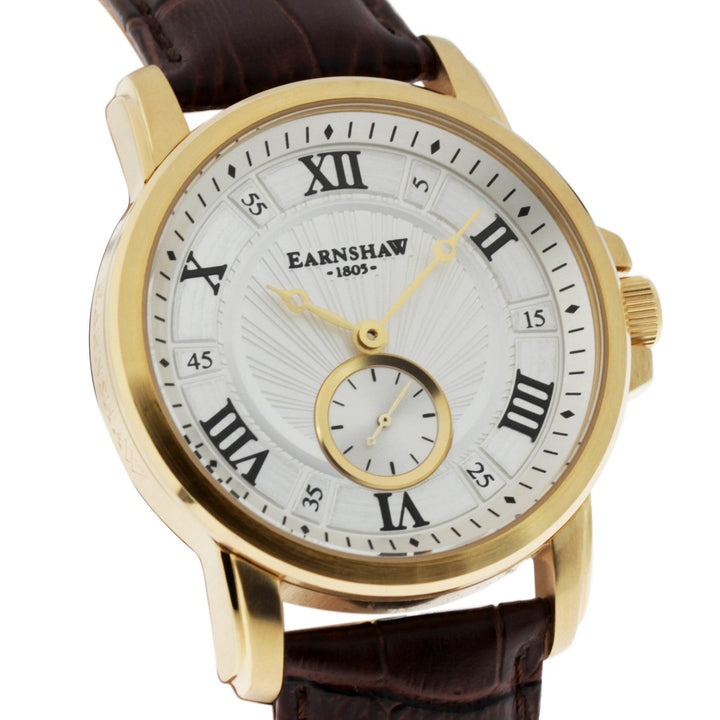 Earnshaw Fitzroy Seconds Subdial Quartz Textured White