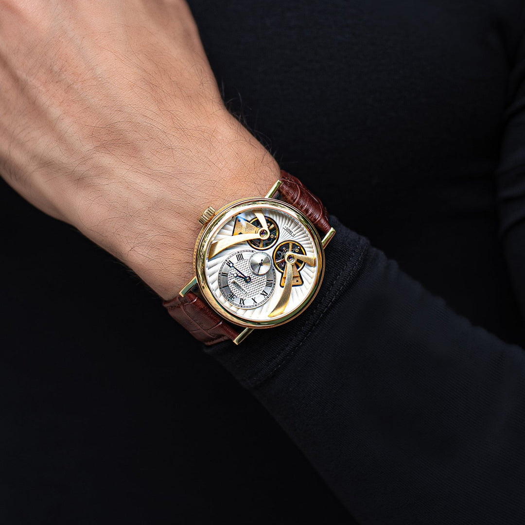 Earnshaw Beaufort Anatolia Double Barrel Automatic Flaxen Gold