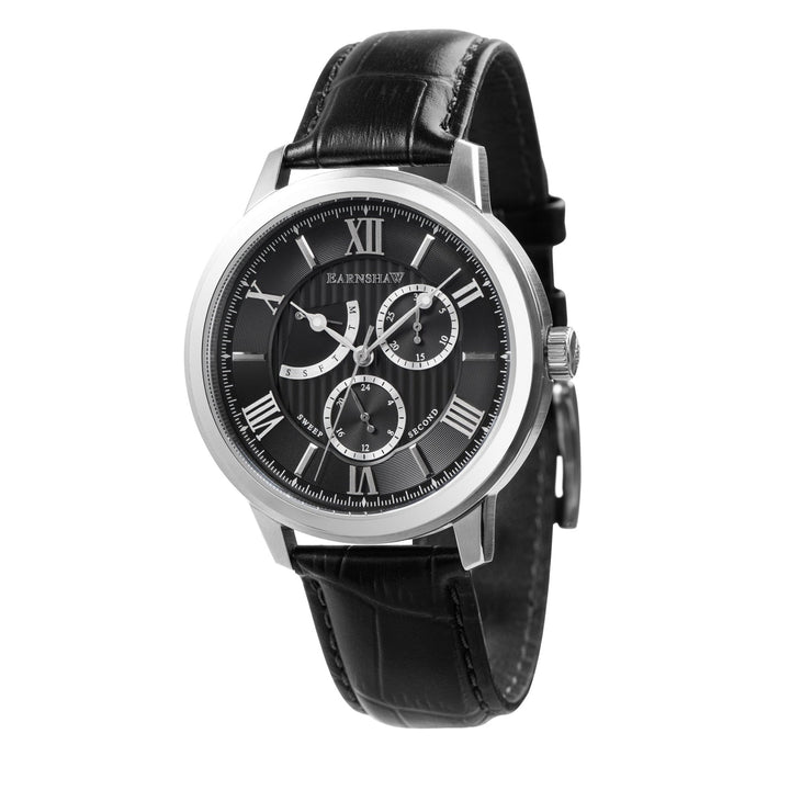 Earnshaw Cornwall Sweep Second Retrograde Watches Ink Black