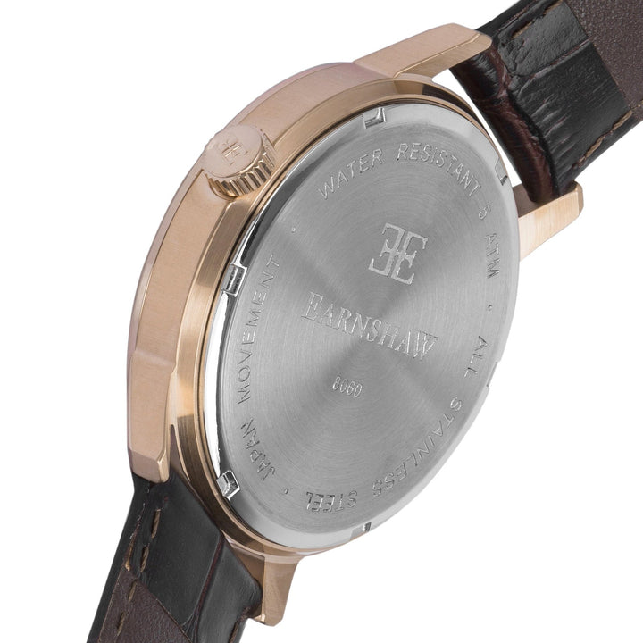 Earnshaw Cornwall Sweep Second Retrograde Watches Cognac