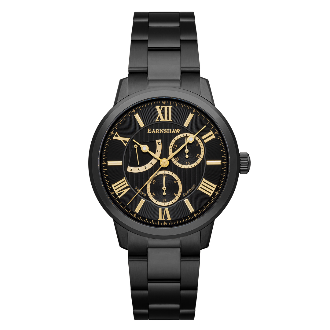 Earnshaw Cornwall Retrograde Watches Tuxedo Black