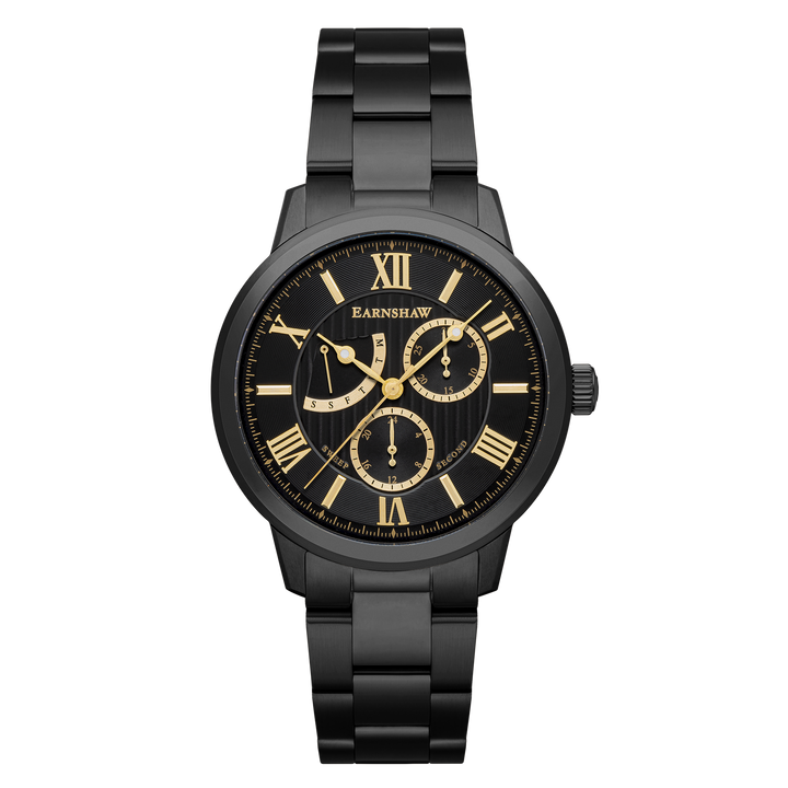 Earnshaw Cornwall Retrograde Watches Tuxedo Black