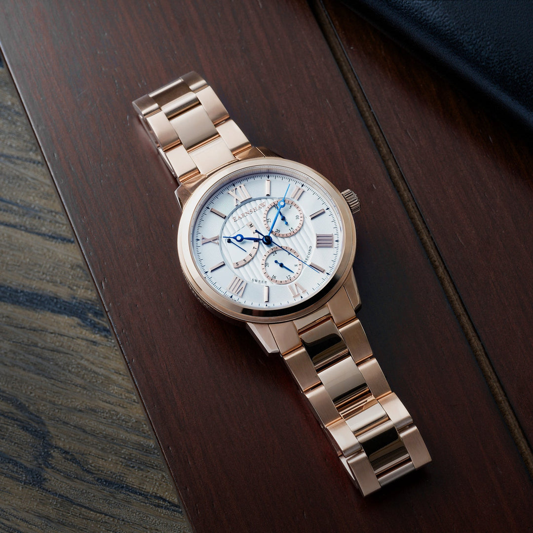 Earnshaw Cornwall Retrograde Watches Day Rose