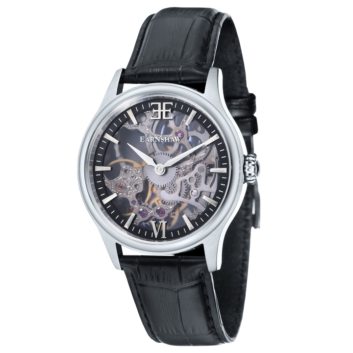 Earnshaw Bauer Mechanical Skeleton Shadow Black