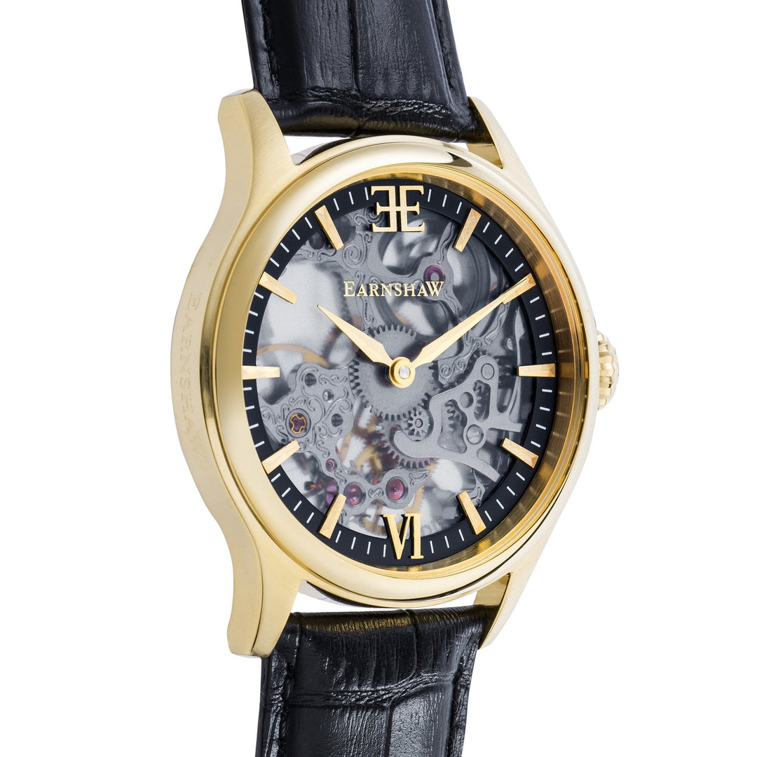 Earnshaw Bauer Mechanical Skeleton Shadow Gold
