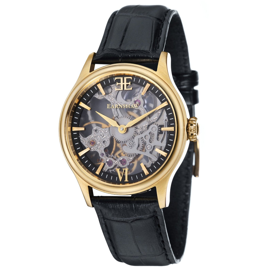 Earnshaw Bauer Mechanical Skeleton Shadow Gold