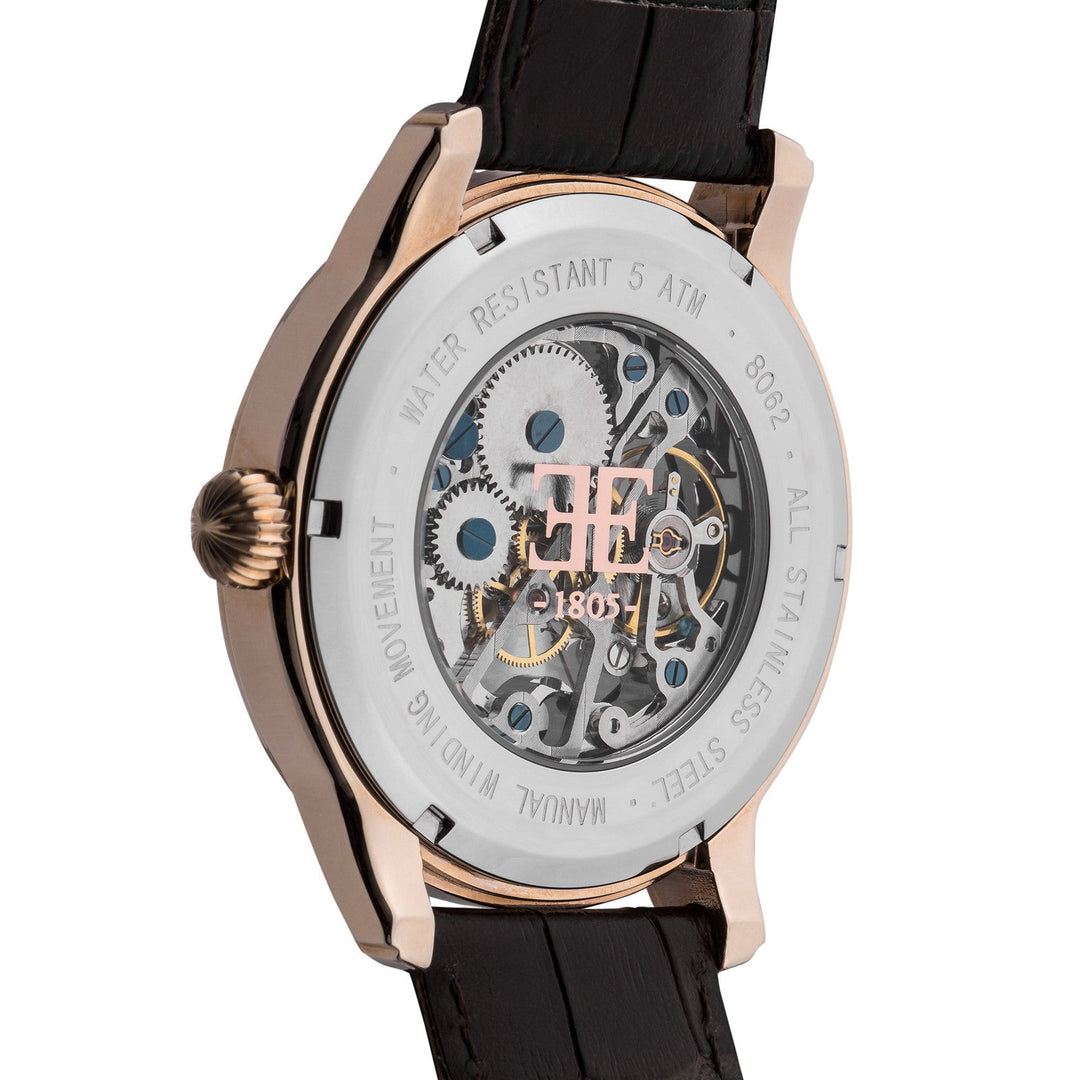 Earnshaw Longitude Skeleton Mechanical Watches Roman Brown
