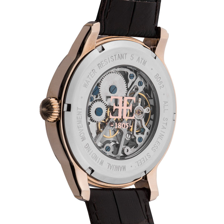 Earnshaw Longitude Skeleton Mechanical Watches Roman Brown