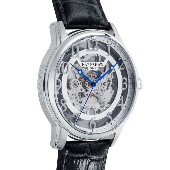 Earnshaw Longitude Skeleton Mechanical Watches Clear White