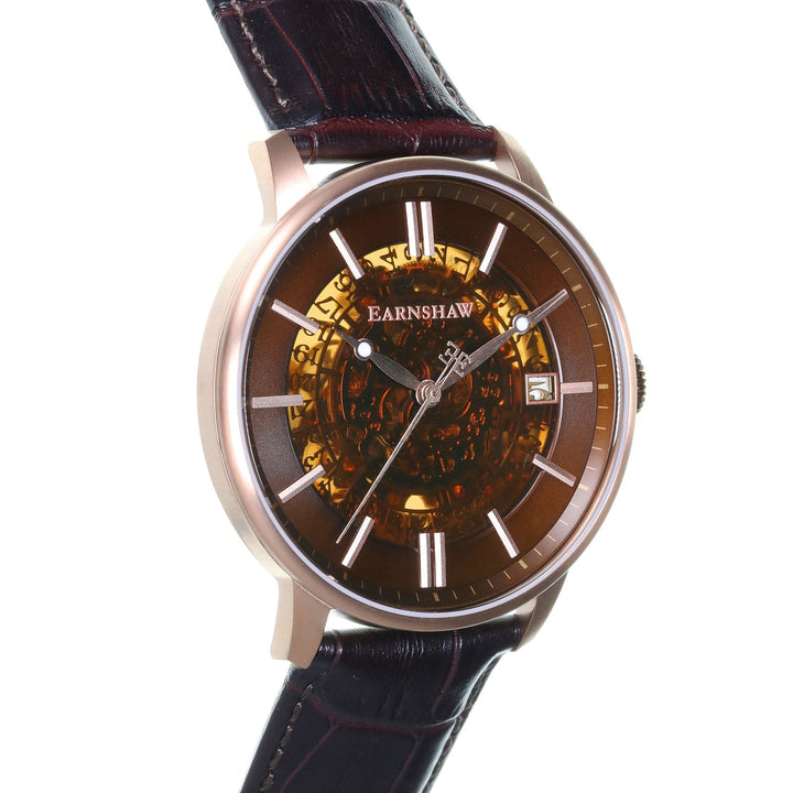 Earnshaw Vancouver Skeleton Automatic Sienna Brown