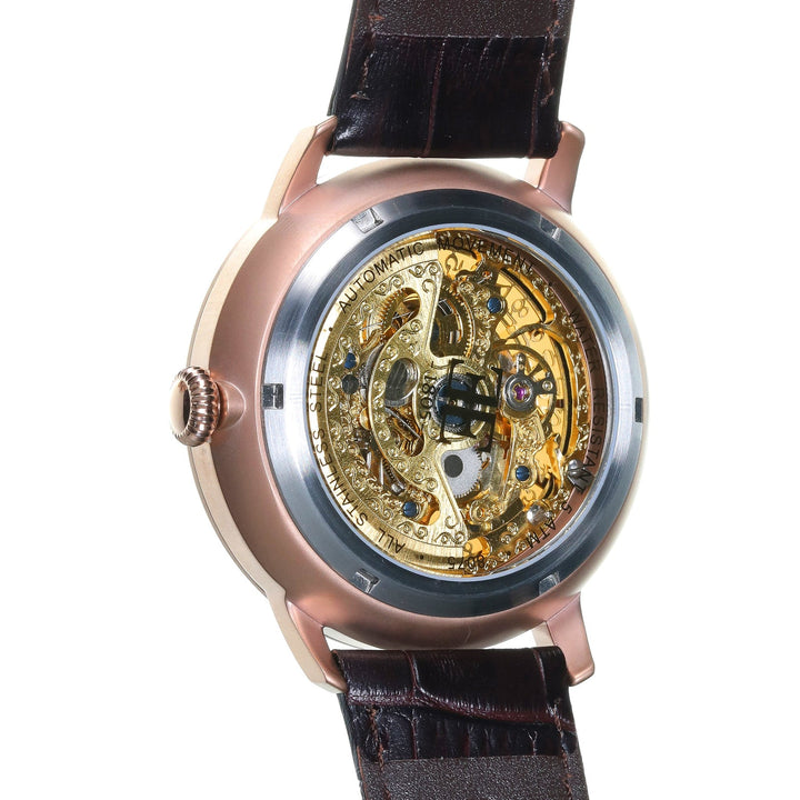 Earnshaw Vancouver Skeleton Automatic Sienna Brown